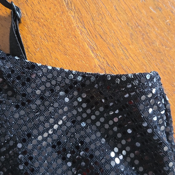 Bebe Black Sequin Bodycon Slip Maxi Dress Gown Size Small - Picture 11 of 12